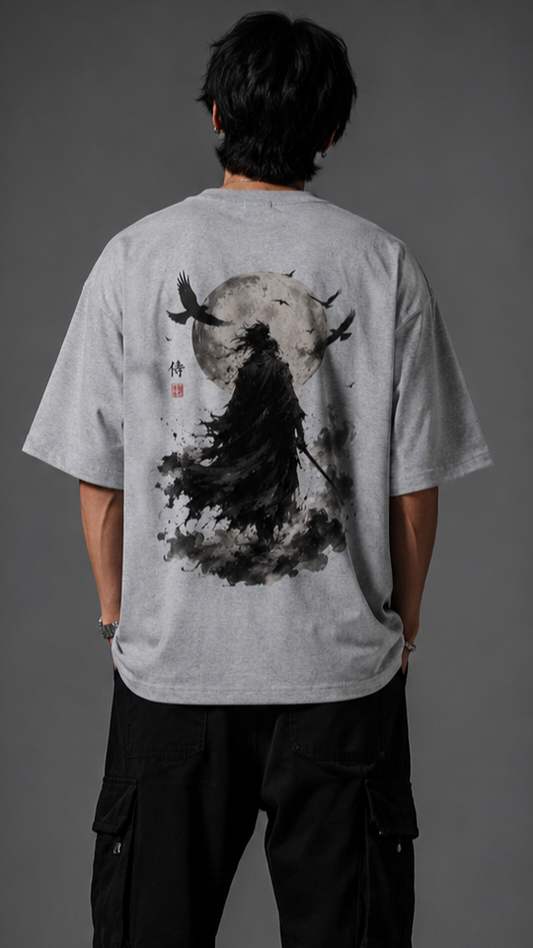 Moonshade Ronin Oversized Tee – Japanese Ink Streetwear