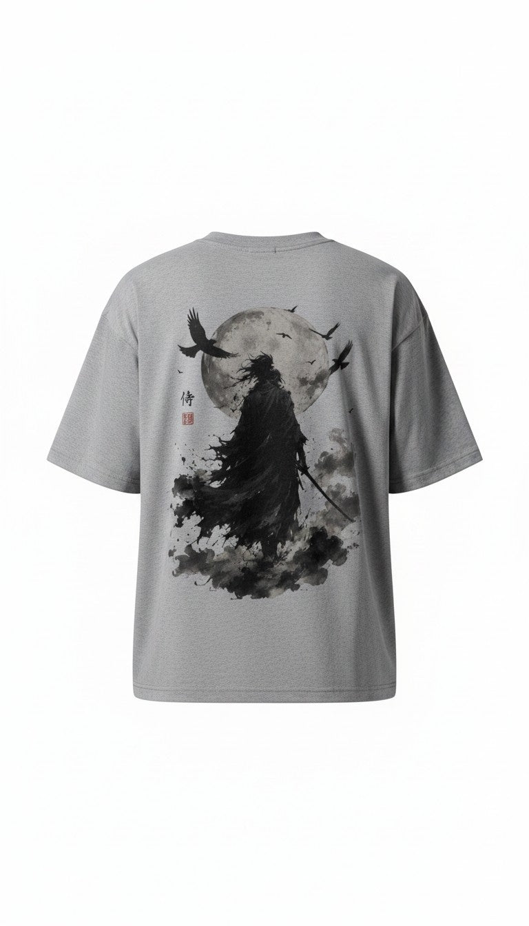 Moonshade Ronin Oversized Tee – Japanese Ink Streetwear