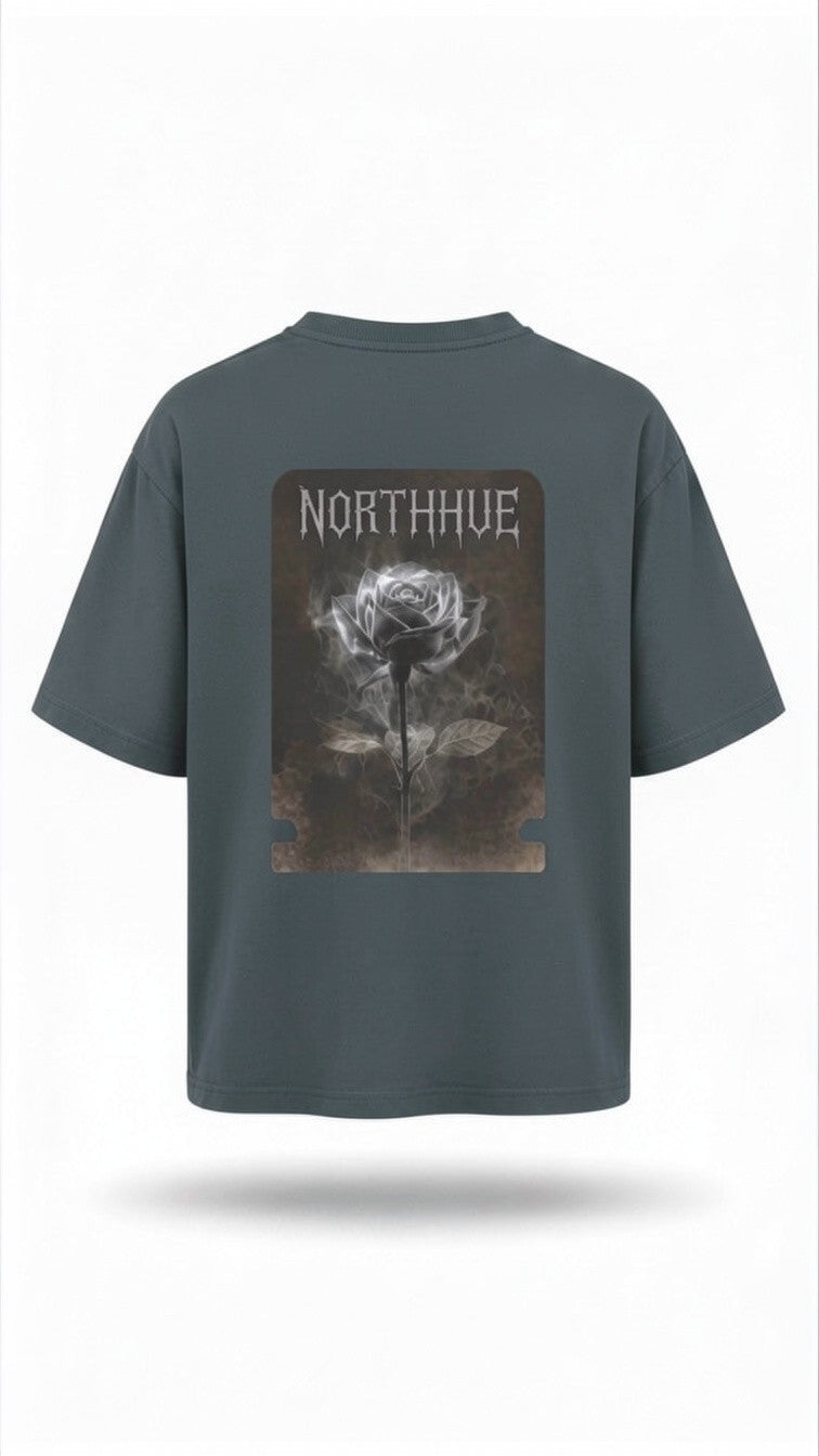 Northhue Phantom Rose Oversized Tee – Dark Luxury Edition