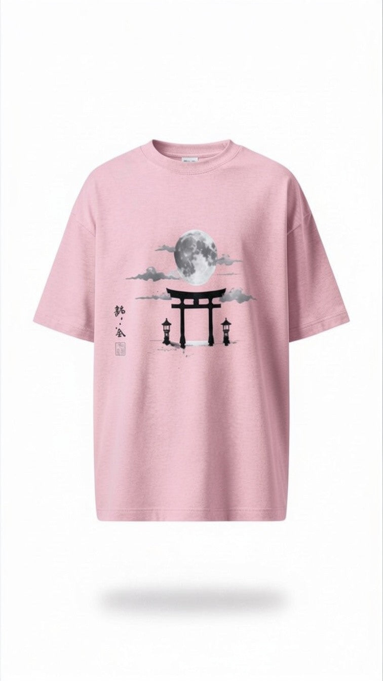 Tsuki Gate Oversized Tee – Minimal Japanese Streetwear