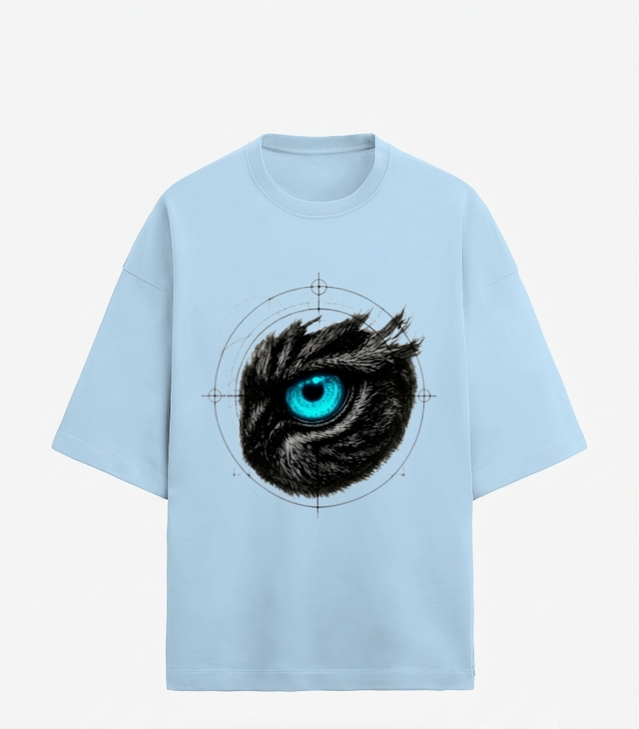 The "Electric Iris" Heavyweight Oversized Tee