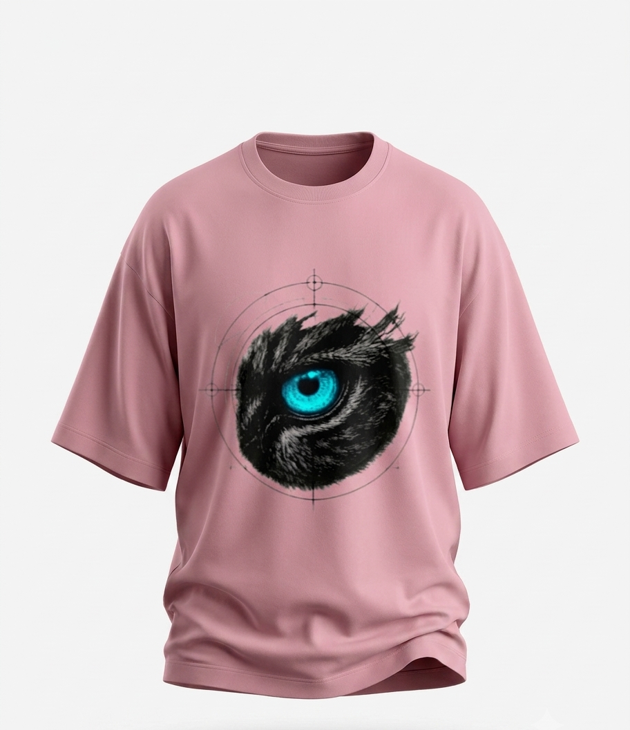 The "Electric Iris" Heavyweight Oversized Tee