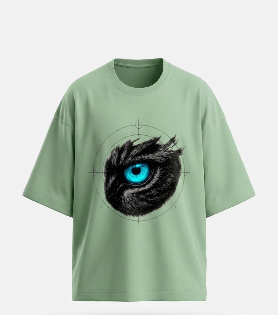 The "Electric Iris" Heavyweight Oversized Tee