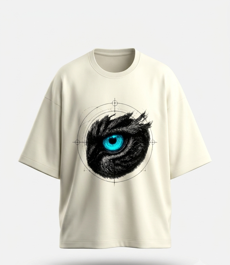 The "Electric Iris" Heavyweight Oversized Tee