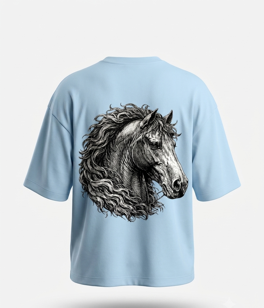 The "Wild Stallion" Heavyweight Oversized Tee