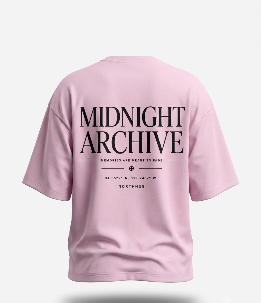 The "Midnight Archive" Oversized Luxury Tee
