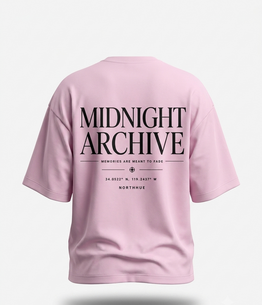 The "Midnight Archive" Oversized Luxury Tee