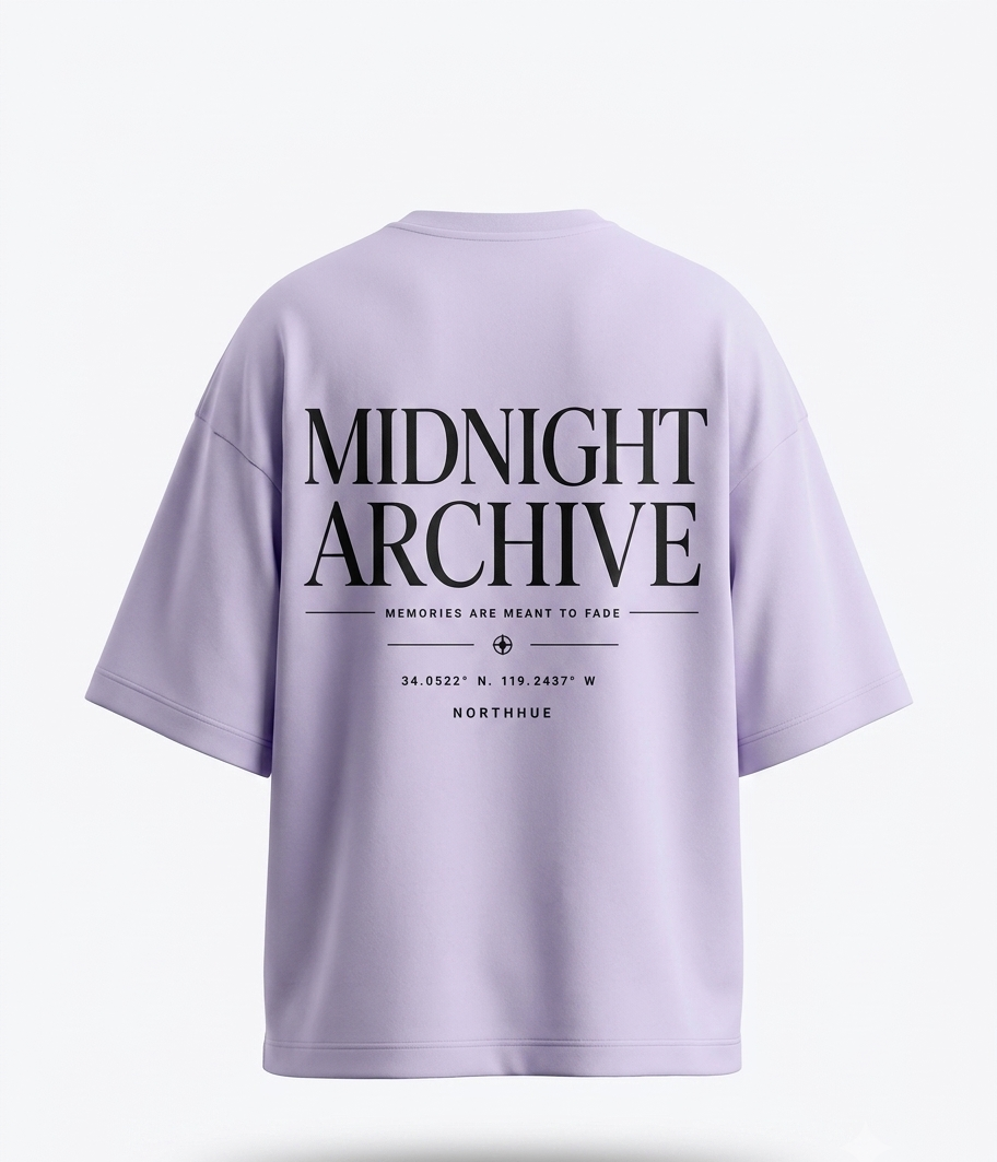 The "Midnight Archive" Oversized Luxury Tee