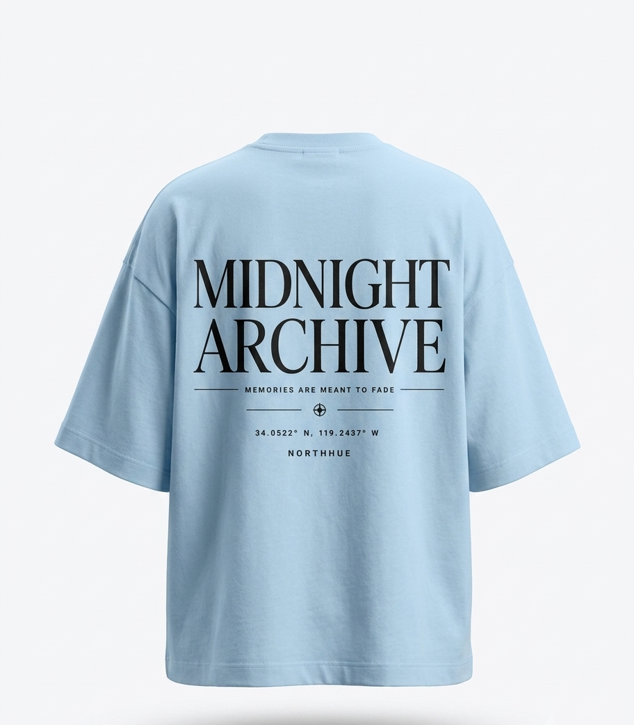 The "Midnight Archive" Oversized Luxury Tee