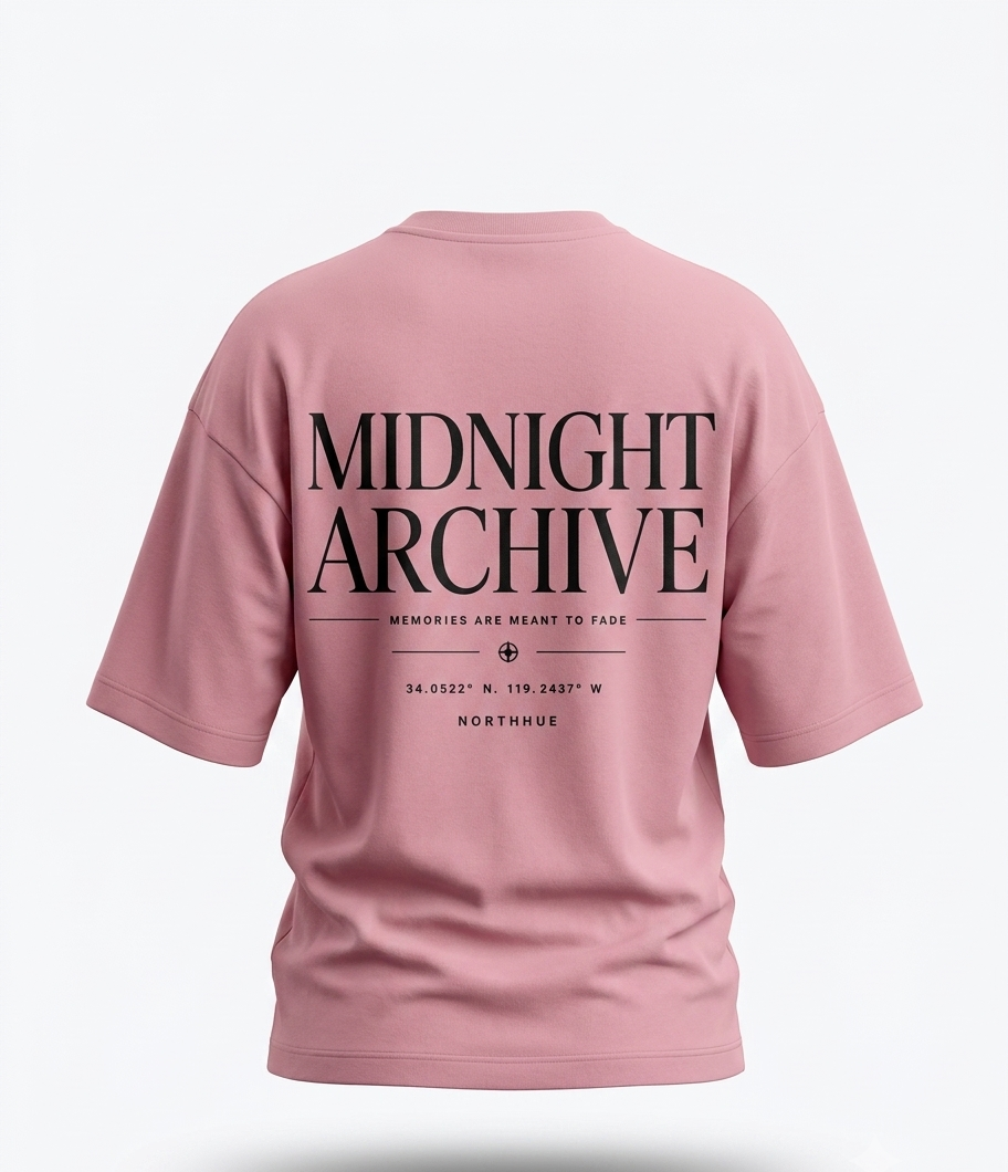 The "Midnight Archive" Oversized Luxury Tee