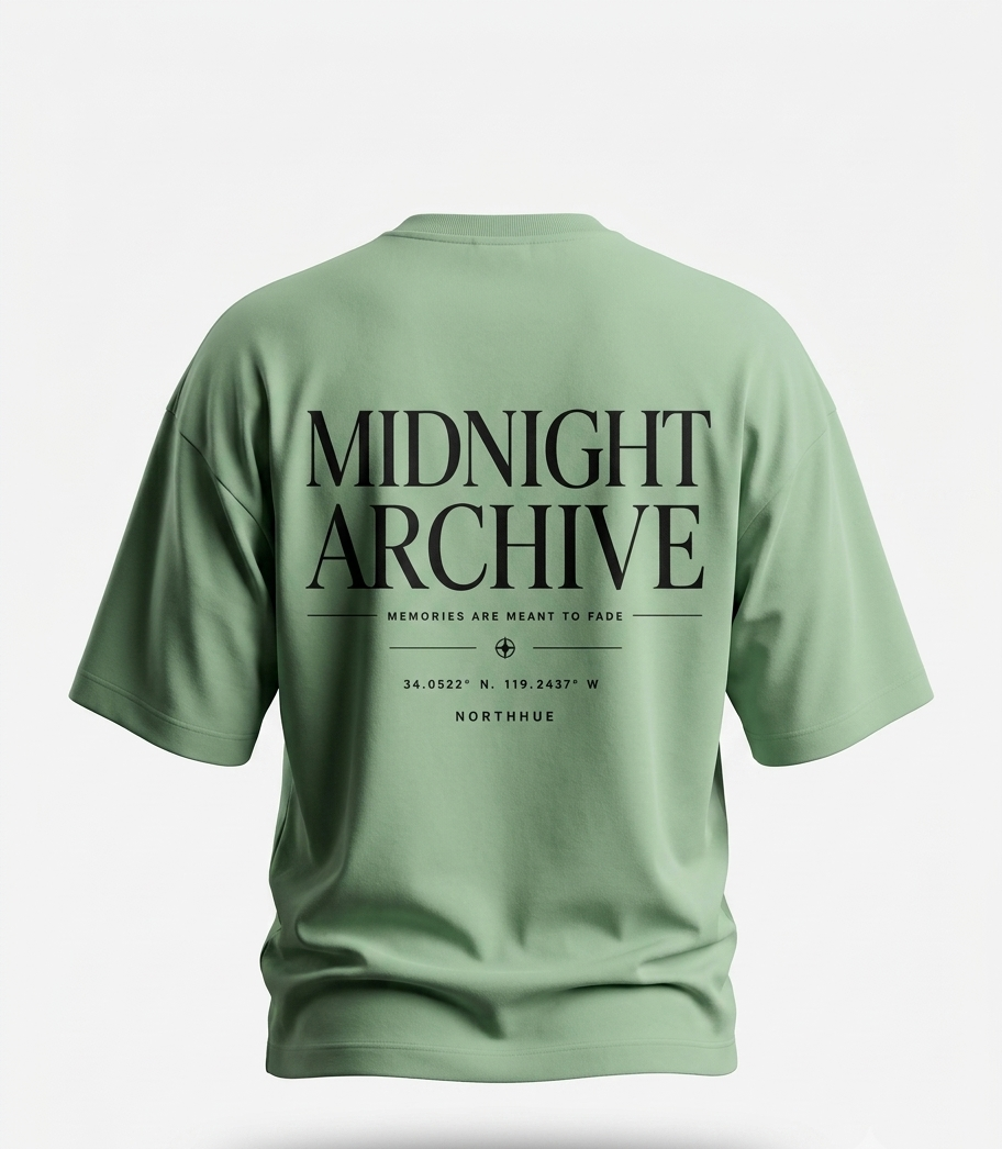 The "Midnight Archive" Oversized Luxury Tee