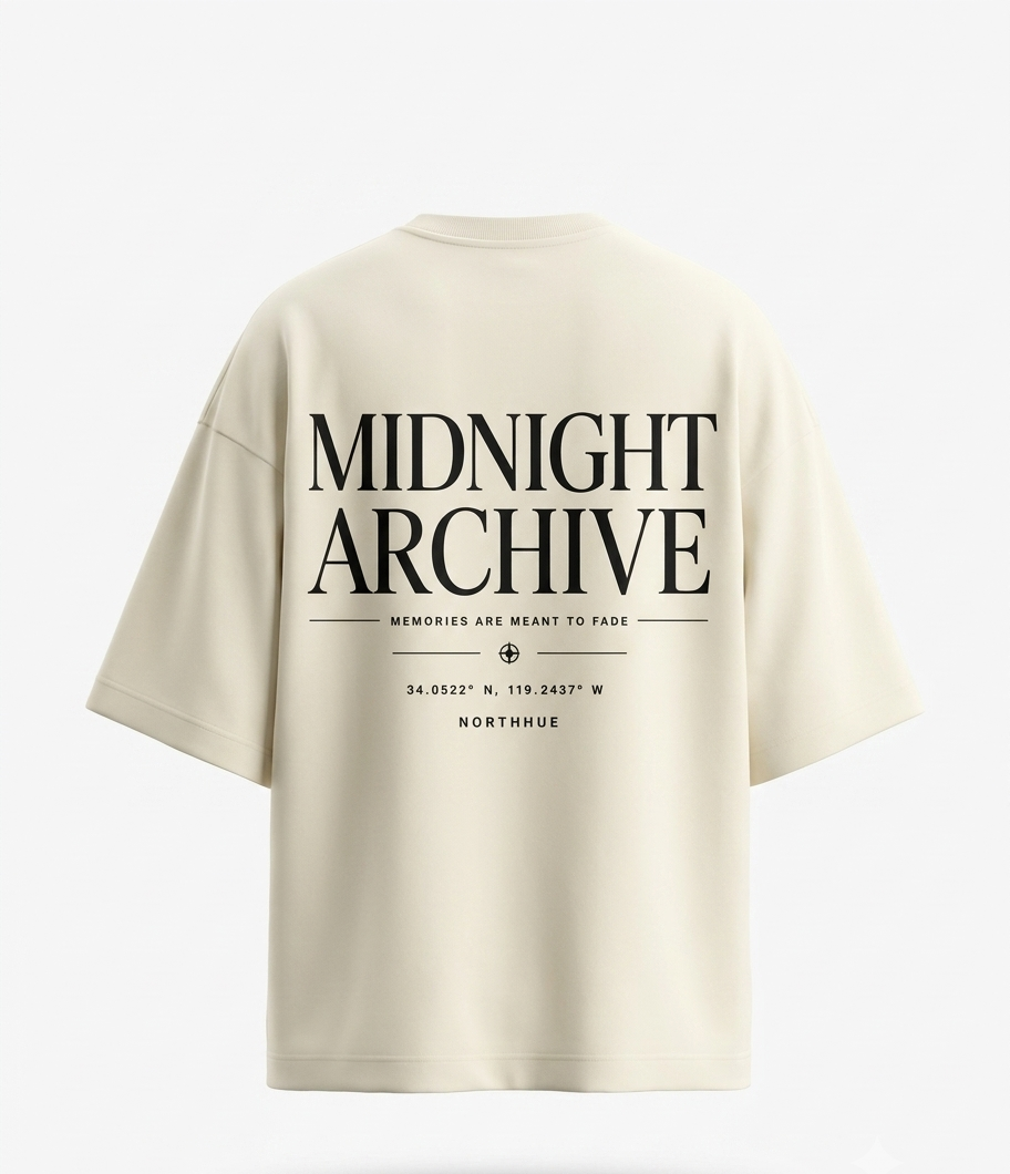 The "Midnight Archive" Oversized Luxury Tee