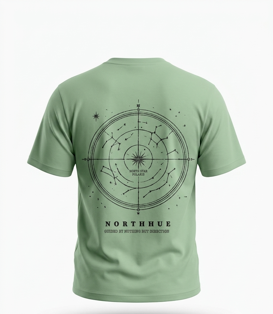 The "Celestial Compass" Heavyweight Oversized Tee