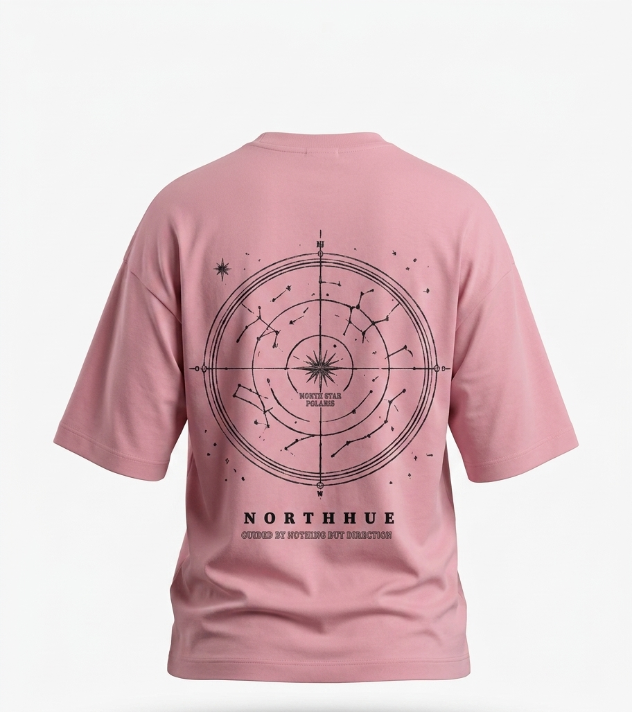 The "Celestial Compass" Heavyweight Oversized Tee