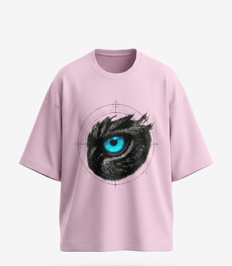 The "Electric Iris" Heavyweight Oversized Tee