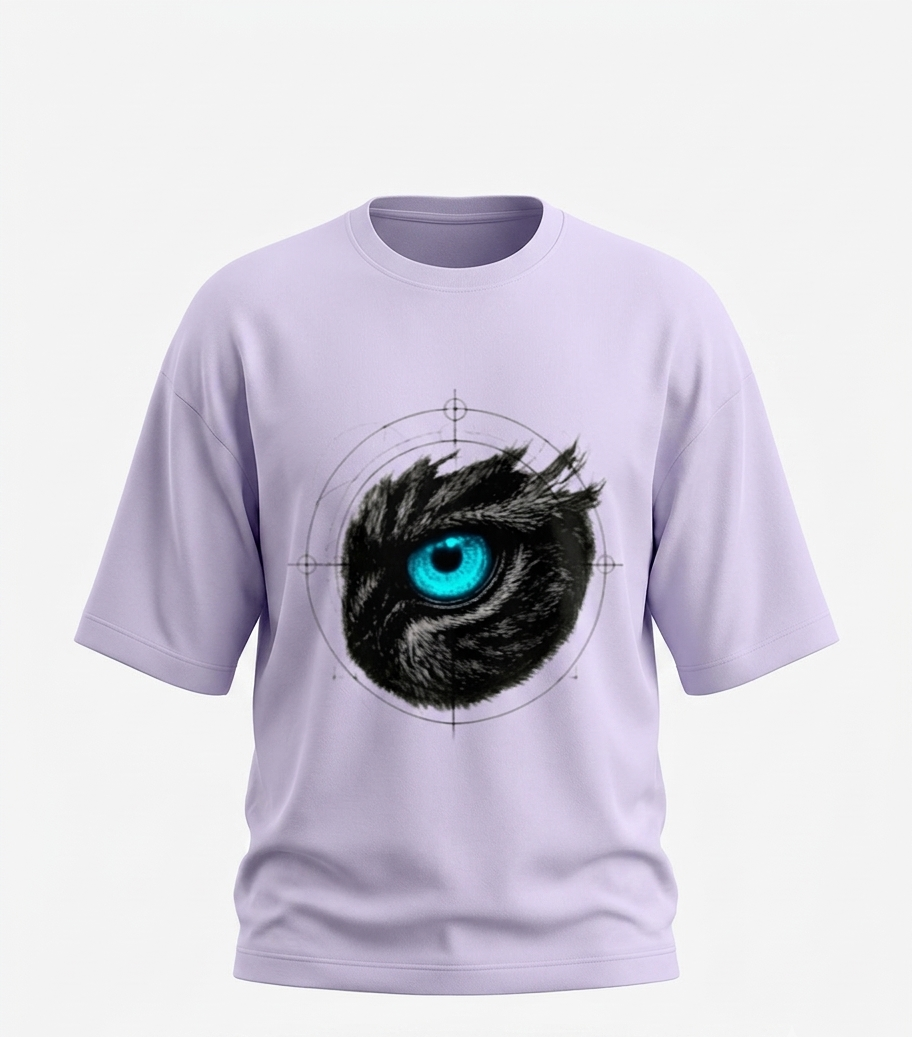The "Electric Iris" Heavyweight Oversized Tee