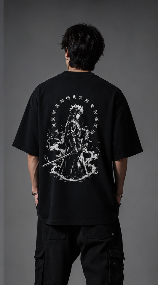Shadow Ronin Oversized Tee – Premium Japanese Streetwear