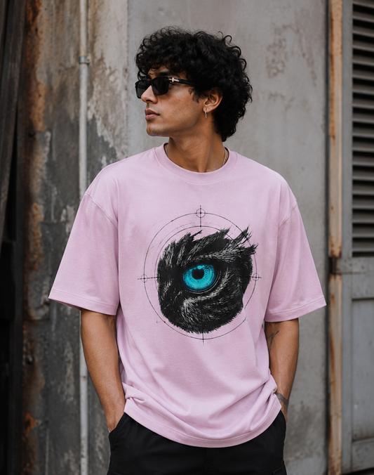 The "Electric Iris" Heavyweight Oversized Tee