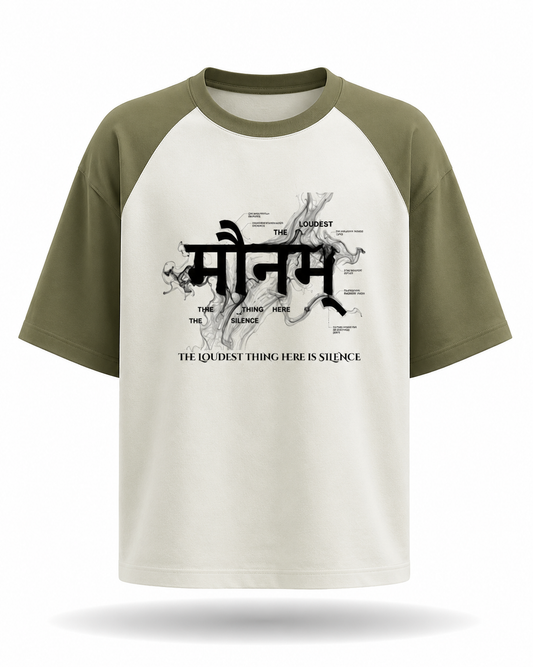 MAUNAM™ Oversized Tee — "The Loudest Thing Here Is Silence."