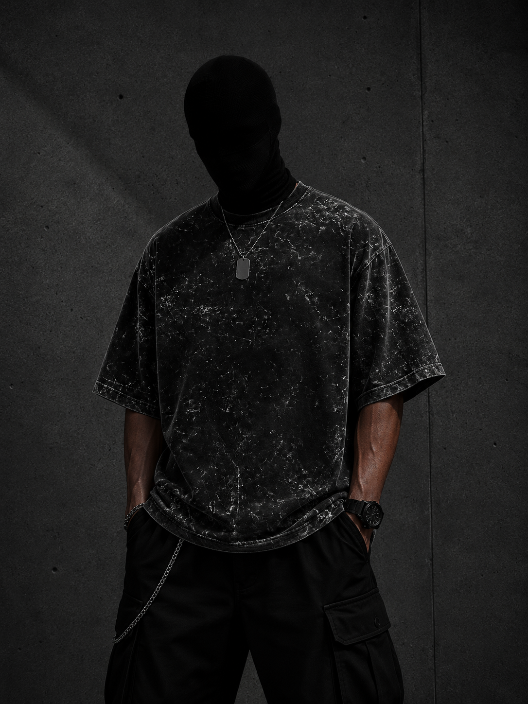 Midnight Relic Acid Wash Oversized Tee