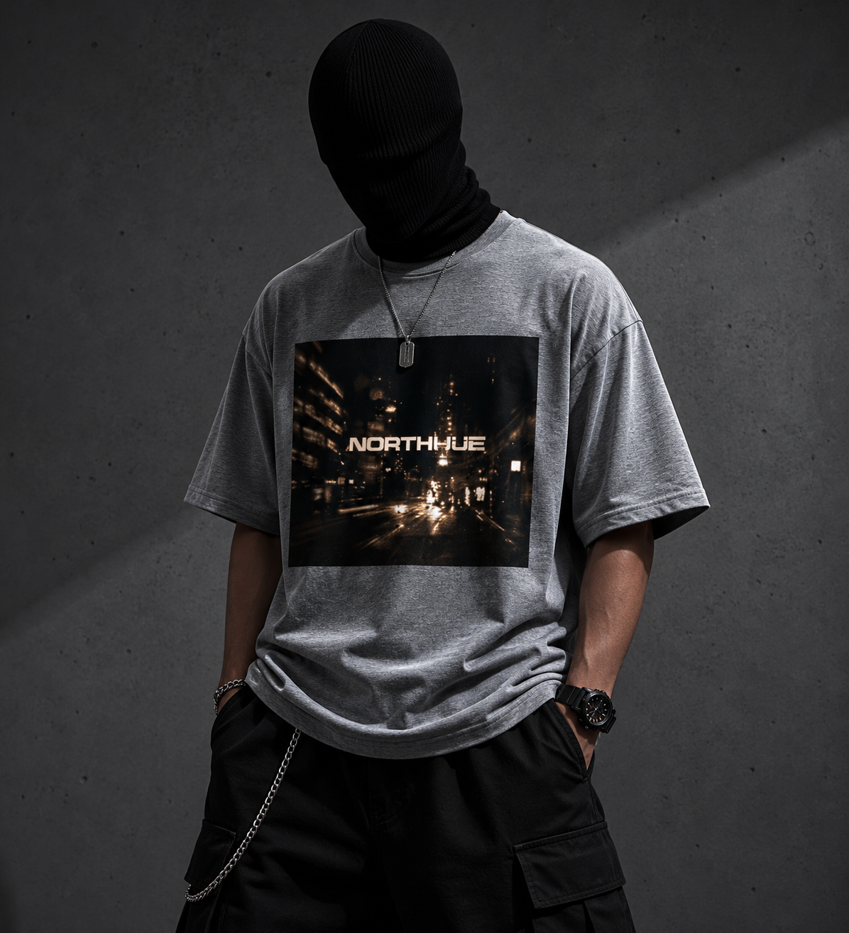 Northhue Midnight Motion Oversized Tee – Urban Noir Edition