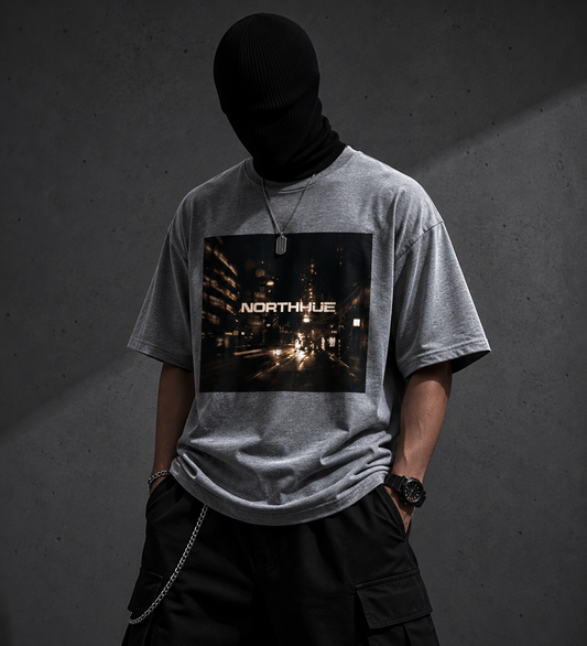 Northhue Midnight Motion Oversized Tee – Urban Noir Edition