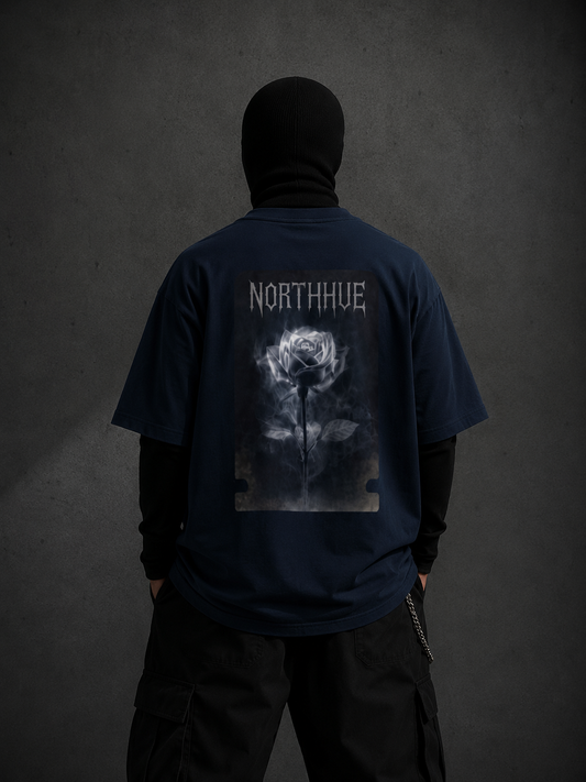 Northhue Phantom Rose Oversized Tee – Dark Luxury Edition