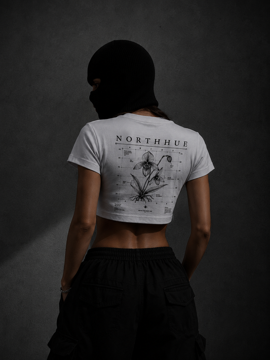 Northhue Chrome Crop Top – Dark Aesthetic Series