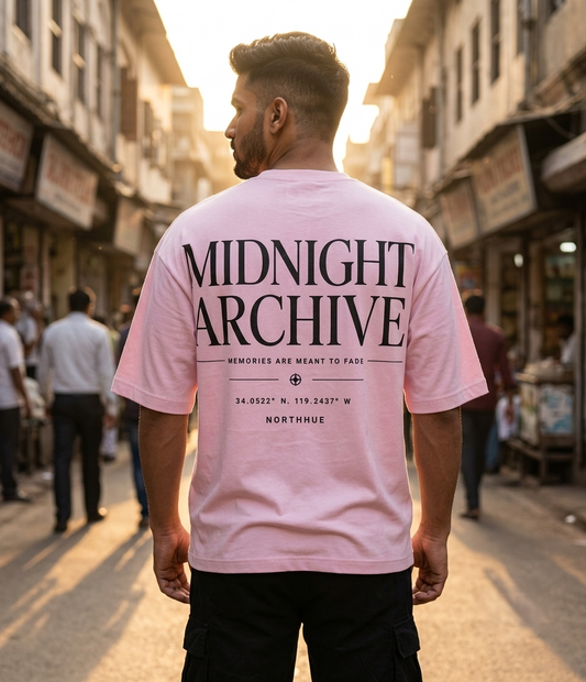 The "Midnight Archive" Oversized Luxury Tee