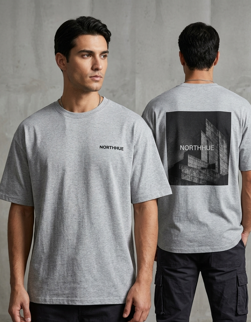Northhue Concrete Silence Oversized Tee – Urban Minimal Edition