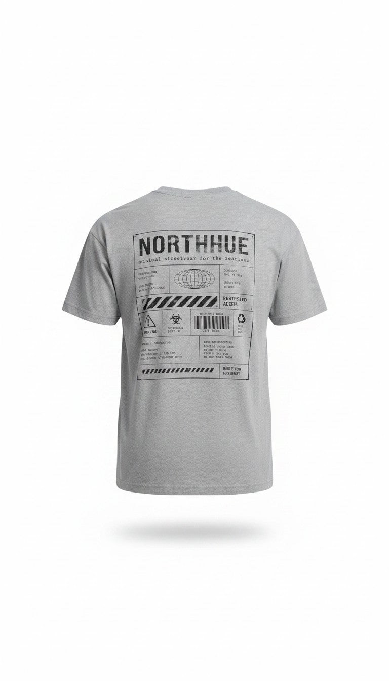 Northhue Restricted Access Oversized Tee – Washed Streetwear Edition