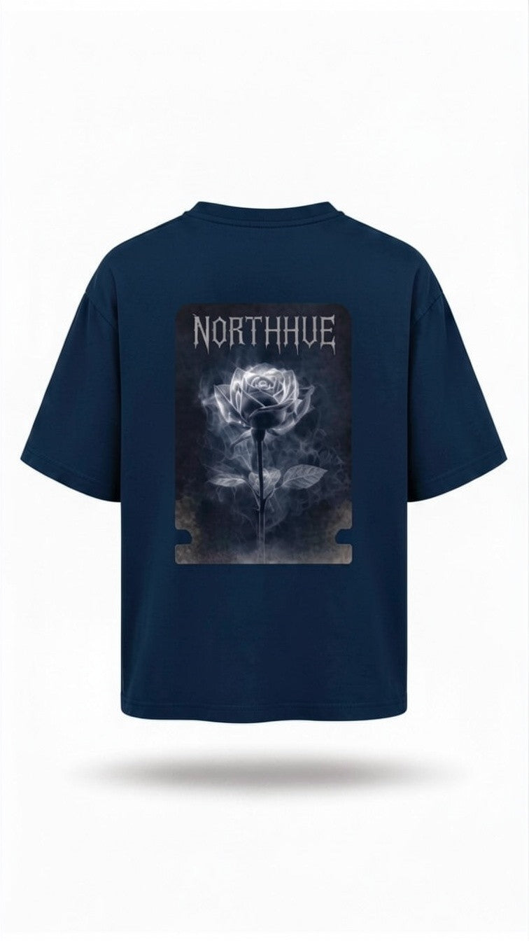 Northhue Phantom Rose Oversized Tee – Dark Luxury Edition