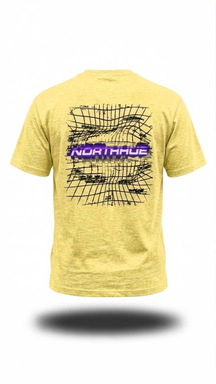Northhue Frozen Grid Oversized Tee – Cyber Streetwear Edition