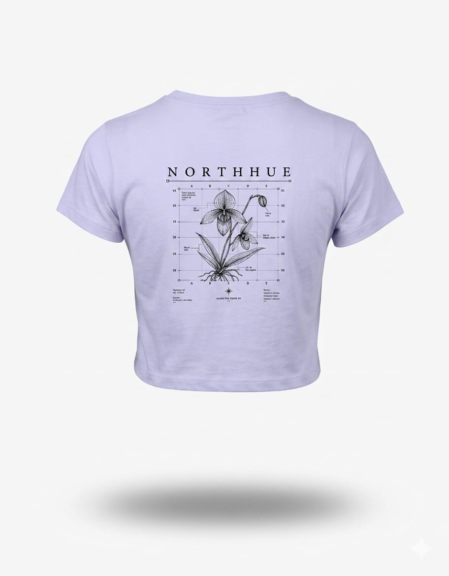 Northhue Chrome Crop Top – Dark Aesthetic Series