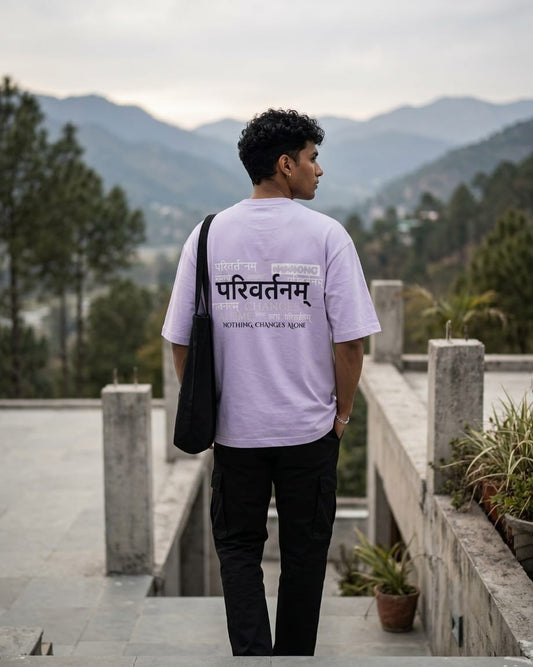PARIVARTANAM™ Oversized Tee — "Nothing Changes Alone."