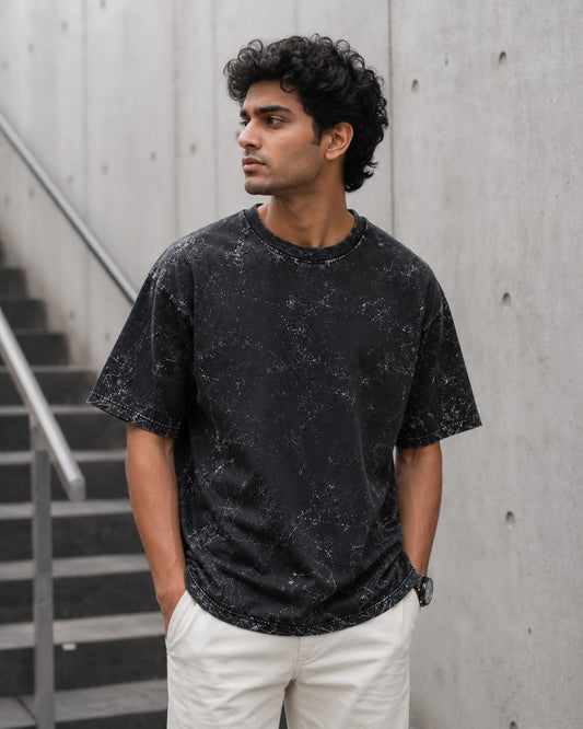 Midnight Relic Acid Wash Oversized Tee